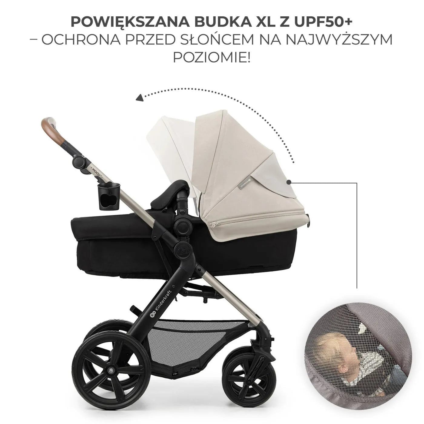 CARUCIOR 3 IN 1 KINDERKRAFT MOOV 2, MOONLIGHT GREY, KINDERKRAFT