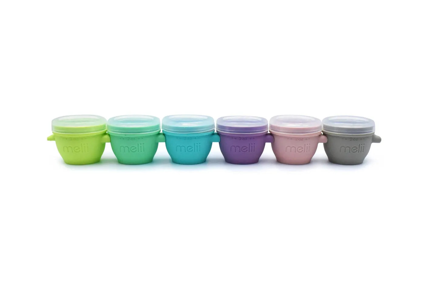 SET 6 RECIPIENTE SILICON SNAP&GO, MELII, 59 ML, MELII