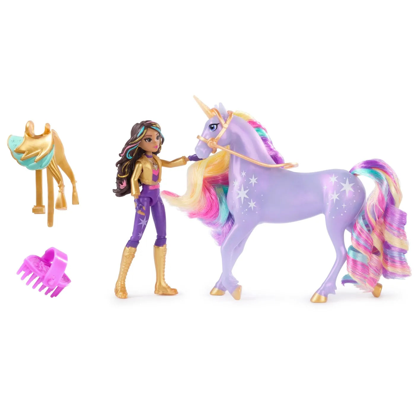 UNICORN ACADEMY SET SOPHIA SI WILDSTAR CU ACCESORII DE CALARIE, UNICORN ACADEMY