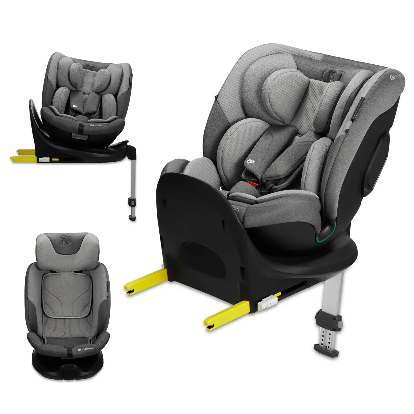 SCAUN AUTO KINDERKRAFT I-FIX, I-SIZE 40-150 CM, COOL GREY, KINDERKRAFT