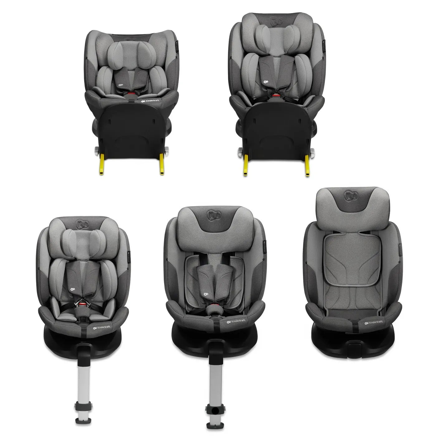 SCAUN AUTO KINDERKRAFT I-FIX, I-SIZE 40-150 CM, COOL GREY, KINDERKRAFT