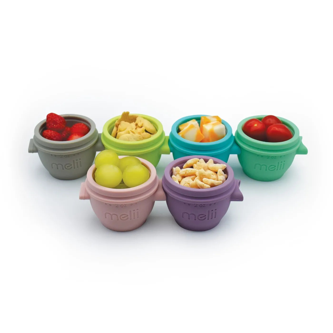SET 6 RECIPIENTE SILICON SNAP&GO, MELII, 59 ML, MELII