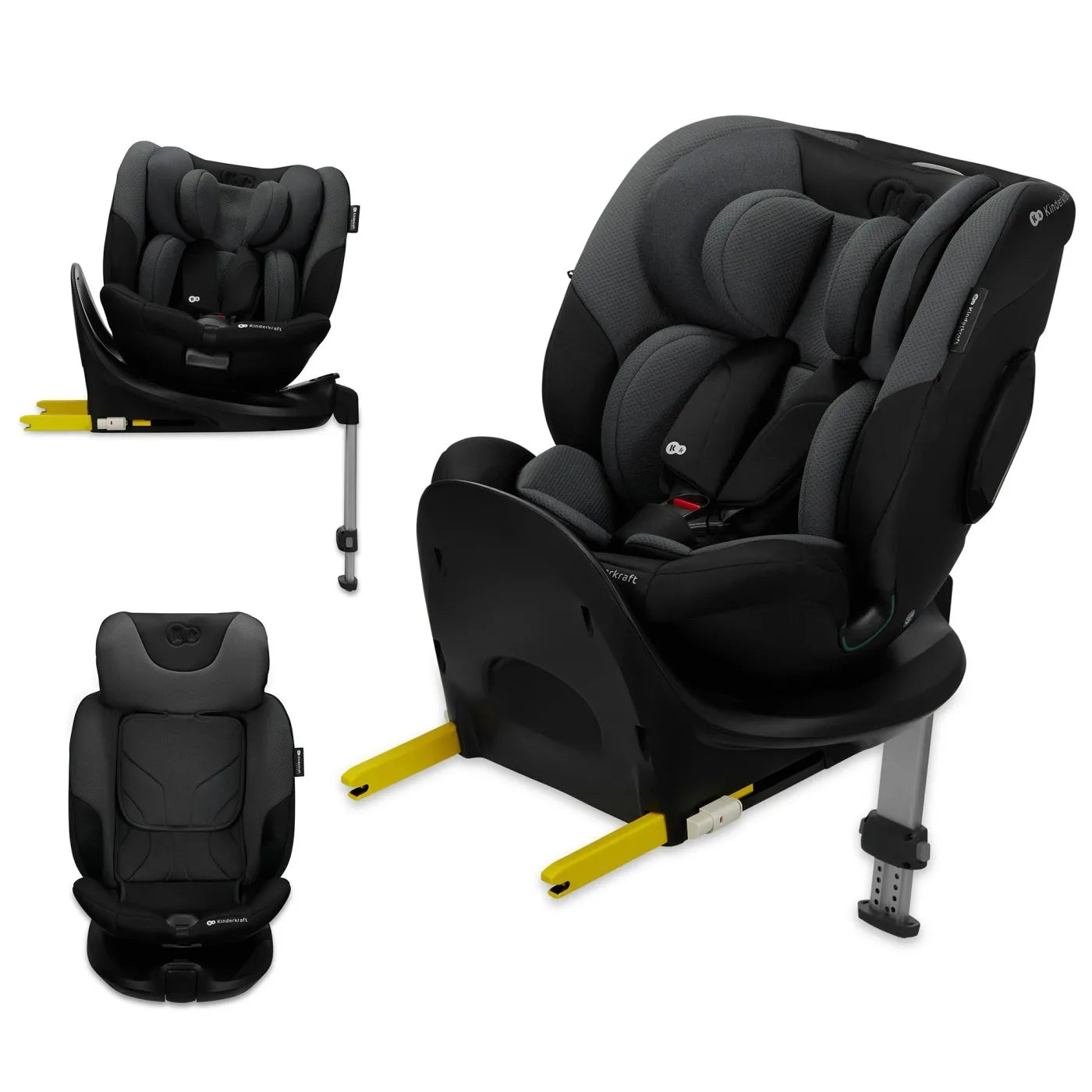 SCAUN AUTO KINDERKRAFT I-FIX, I-SIZE 40-150 CM, GRAPHITE BLACK, KINDERKRAFT
