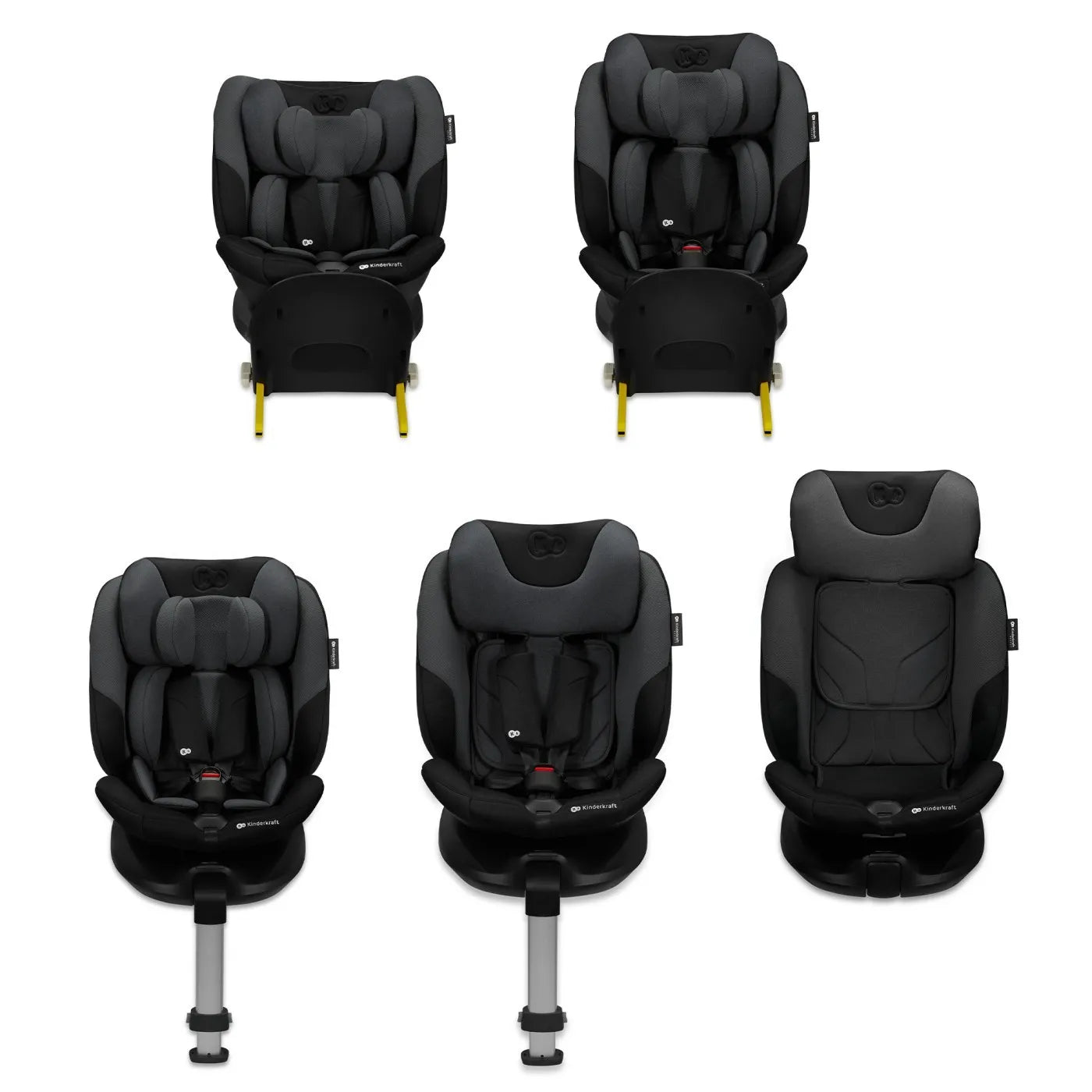 SCAUN AUTO KINDERKRAFT I-FIX, I-SIZE 40-150 CM, GRAPHITE BLACK, KINDERKRAFT