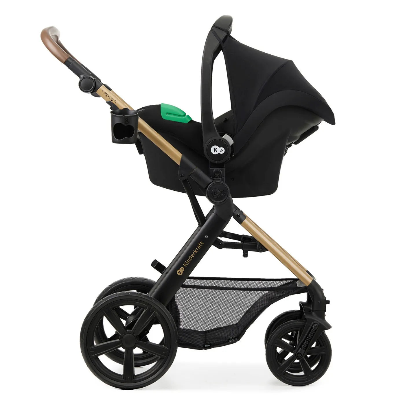 CARUCIOR 3 IN 1 KINDERKRAFT MOOV 2, NEGRU PUR, KINDERKRAFT