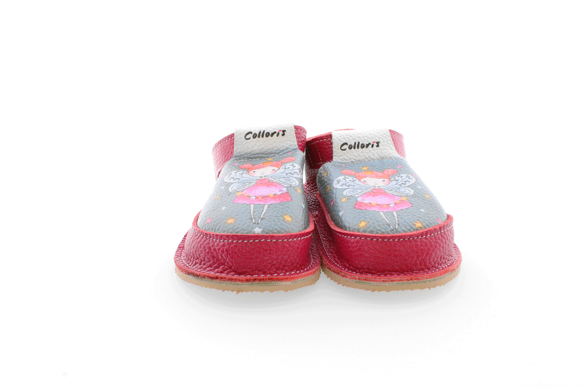 Pantofi / Sandale personalizate din piele naturala cu print digital - Balerina