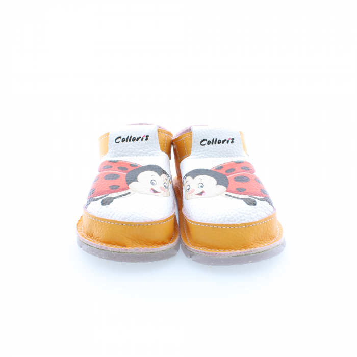 Pantofi / Sandale personalizate din piele naturala cu print digital - Buburuza