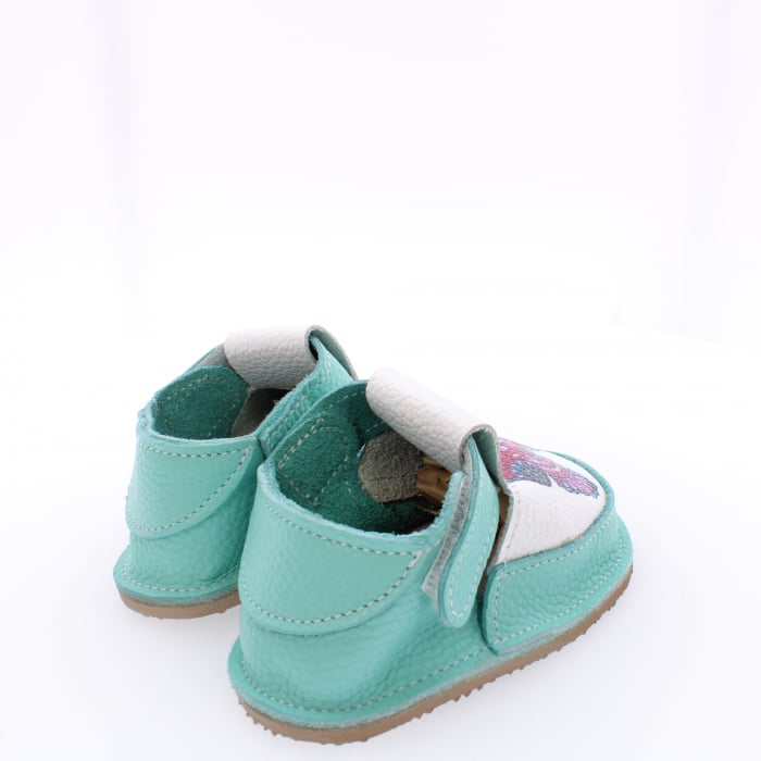 Pantofi / Sandale personalizate din piele naturala cu print digital - Fluture