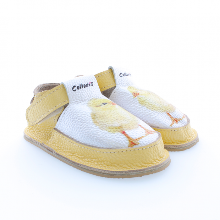Pantofi / Sandale personalizate din piele naturala cu print digital - Puiusor