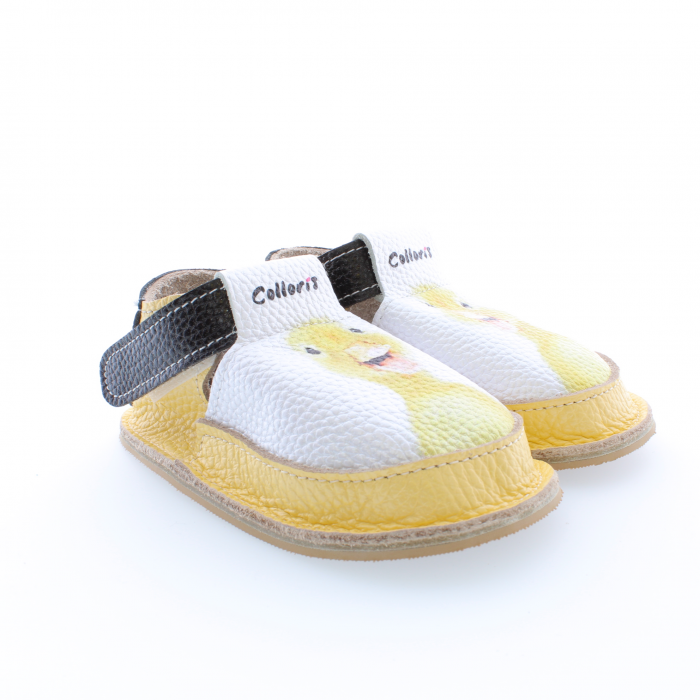 Pantofi / Sandale personalizate din piele naturala cu print digital - Ratusca 2