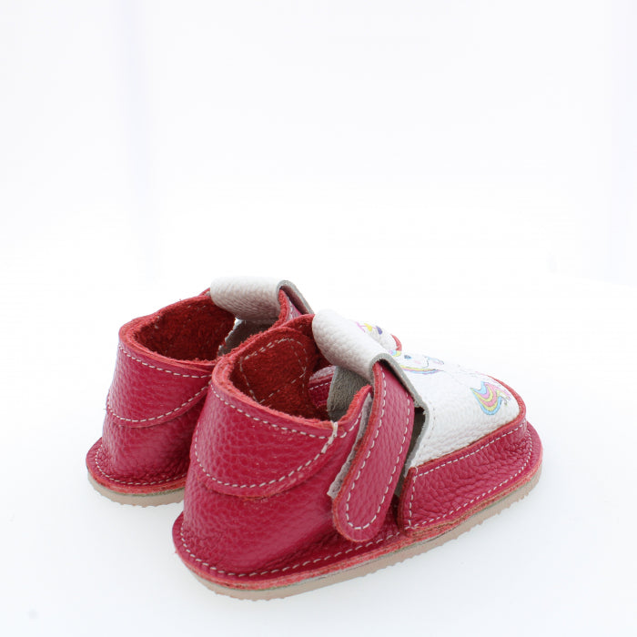 Pantofi / Sandale personalizate din piele naturala cu print digital - Unicorn