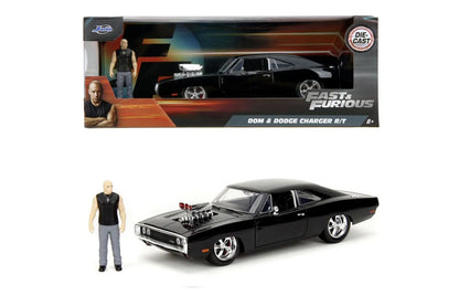 JADA FAST AND FURIOUS SET FIGURINA DOM SI MASINUTA METALICA DODGE CHARGER 1970 SCARA 1 LA 24, JADATOYS - FAST AND FURIOUS
