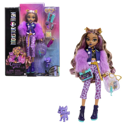 MONSTER HIGH PAPUSA CLAWDEEN WOLF SI CATELUL CRESCENT, MONSTER HIGH