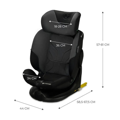SCAUN AUTO KINDERKRAFT I-FIX, I-SIZE 40-150 CM, GRAPHITE BLACK, KINDERKRAFT