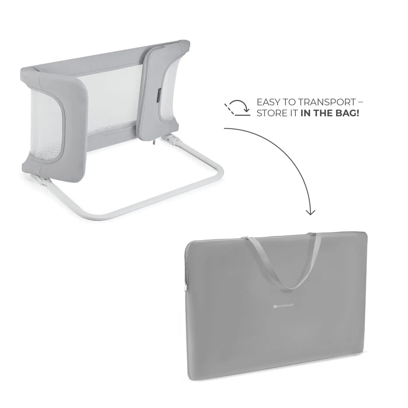 BARIERA DE PAT KINDERKRAFT GUARD AND DREAM LIGHT GREY, KINDERKRAFT