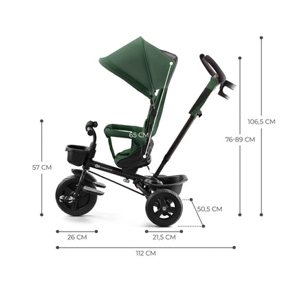 TRICICLETA COPII KINDERKRAFT AVEO, MYSTIC GREEN, KINDERKRAFT