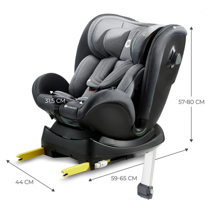 SCAUN AUTO I-SIZE, 40-125 CM, KINDERKRAFT XRIDER, GREY, KINDERKRAFT