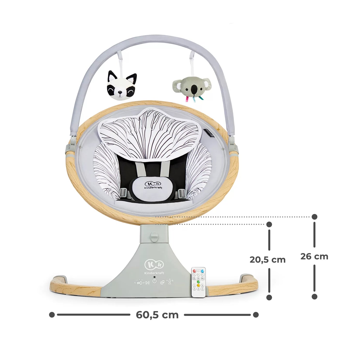 LEAGAN ELECTRIC 2 IN 1 KINDERKRAFT LUMI, GREY, KINDERKRAFT
