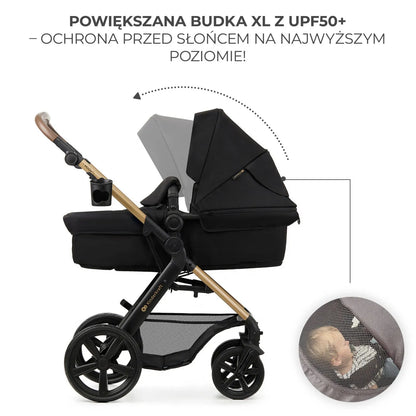 CARUCIOR 3 IN 1 KINDERKRAFT MOOV 2, NEGRU PUR, KINDERKRAFT