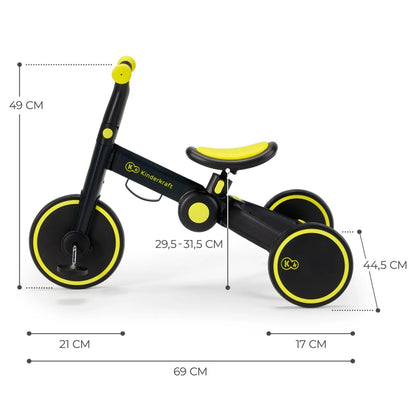 BICICLETA DE ECHILIBRU / TRICICLETA KINDERKRAFT 4TRIKE, BLACK VOLT, KINDERKRAFT