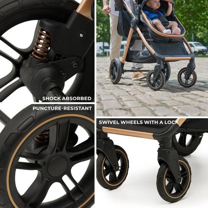 CARUCIOR KINDERKRAFT ESME, 3 IN 1, PURE BLACK, KINDERKRAFT