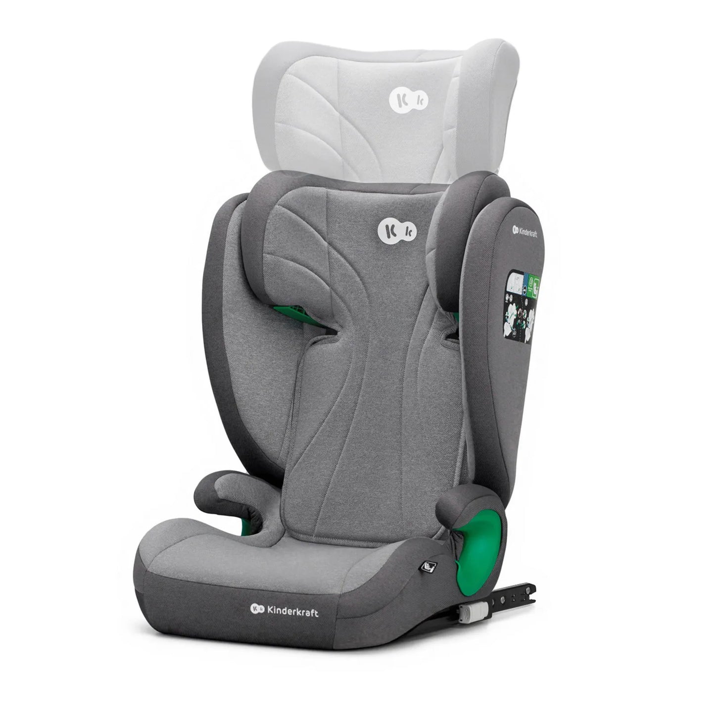 SCAUN AUTO KINDERKRAFT JUNIOR FIX2 I-SIZE, 100-150 CM, ROCKET GREY, KINDERKRAFT