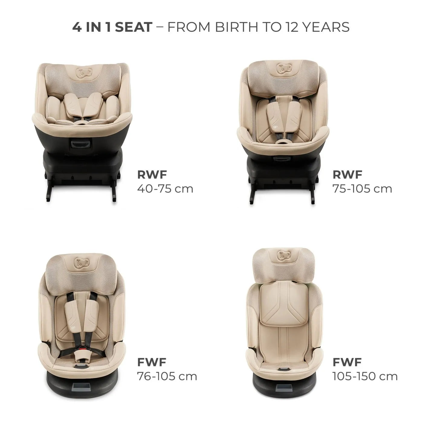 SCAUN AUTO KINDERKRAFT XPEDITION 3 I-SIZE 40-150 CM, BEIGE, KINDERKRAFT