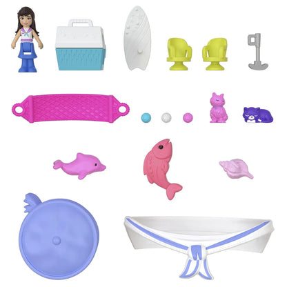 POLLY POCKET SET GENTUTA ANIMALUT PISICUTA MARINAR CU ACCESORII, POLLY POCKET