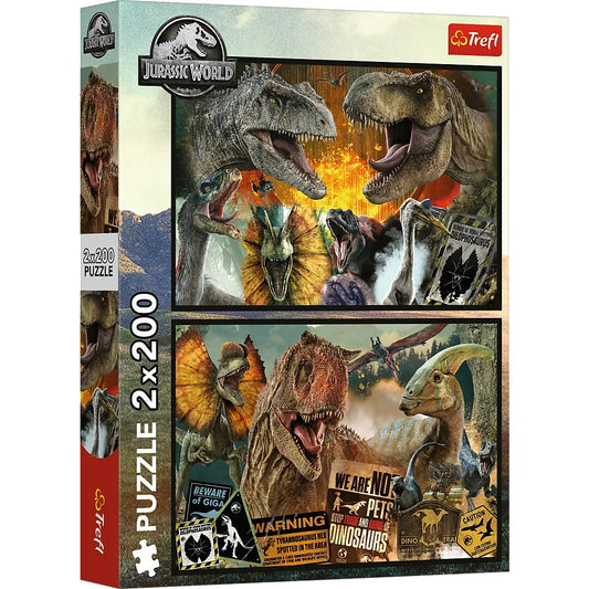 PUZZLE TREFL 2X200 JURRASIC WORLD LUME PREISTORICA, TREFL 2X200