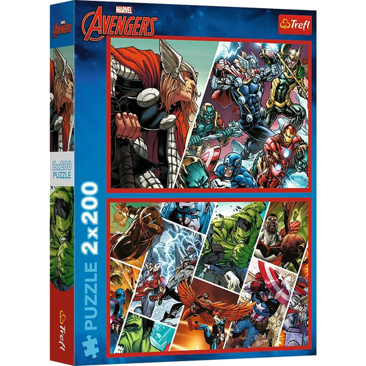 PUZZLE TREFL 2X200 MARVEL AVENGERS APARATORII LUMII, TREFL 2X200