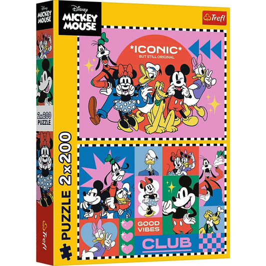 PUZZLE TREFL 2X200 DISNEY MICKEY MOUSE TIMP CU PRIETENII, TREFL 2X200