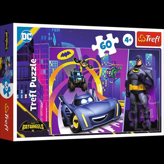PUZZLE TREFL 60 BATMAN SI VEHICULELE LUI, TREFL 60P