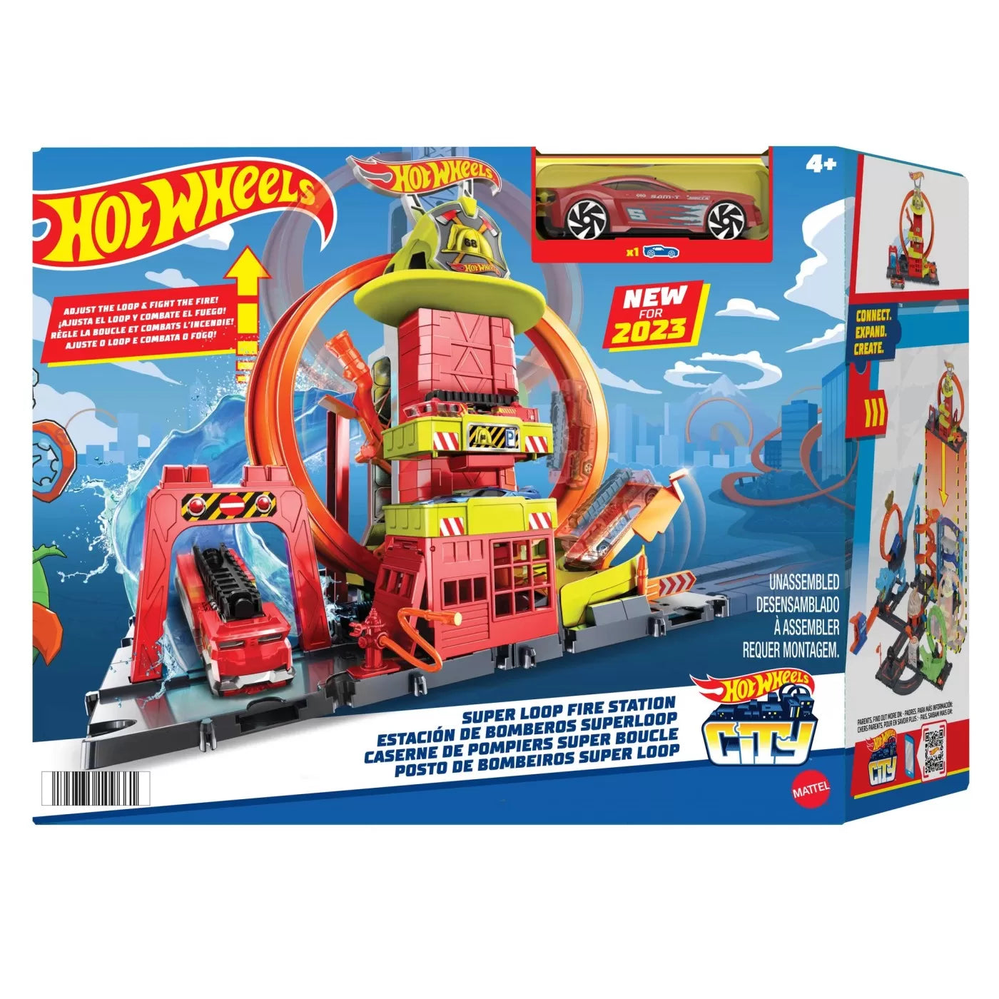 HOT WHEELS STATIA DE POMPIERI SUPER LOOP, HOT WHEELS - CITY