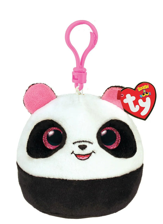 PLUS BRELOC TY 8.5CM SQUISHY BEANIES PANDA BAMBOO, BRELOC 8.5CM