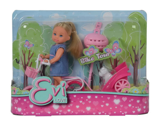 PAPUSICA EVI CU ROCHITA CU ANIMALUT LA PLIMBARE CU BICICLETA , STEFFI LOVE