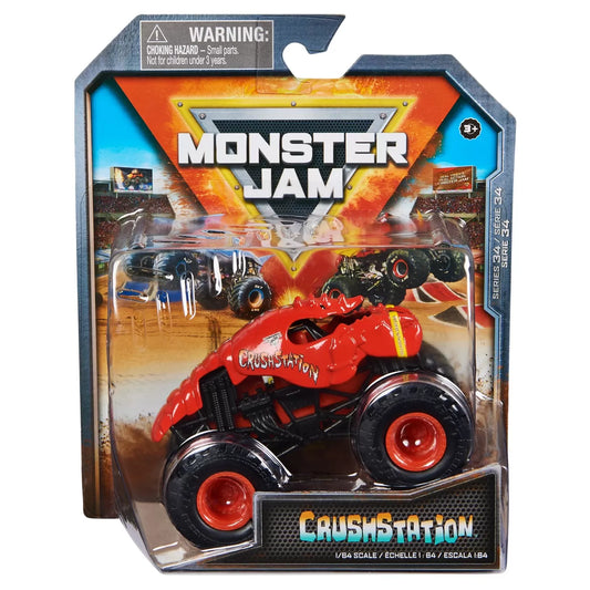 MONSTER JAM MASINUTA METALICA CRUSHSTATION SCARA 1 LA 64, MONSTER JAM