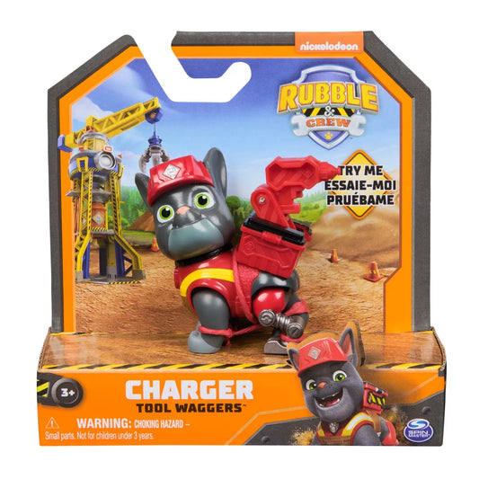 PATRULA CATELUSILOR RUBBLE AND CREW FIGURINA CHARGER 5CM, PATRULA CATELUSILOR