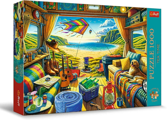 PUZZLE TREFL 1000 PREMIUM PLUS TEA TIME CALATORIE CU CARAVANA, TREFL 1000P