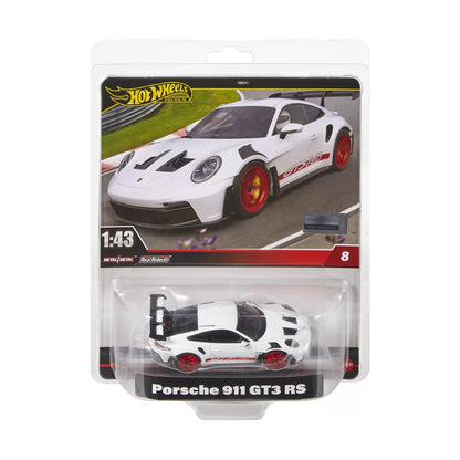HOT WHEELS PREMIUM REAL RIDERS MASINUTA METALICA PORSCHE 911 GT3 RS SCARA 1:43, HOT WHEELS - VEHICULE