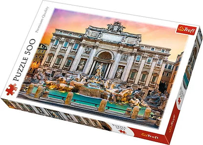 PUZZLE TREFL 500 FONTANNA DI TREVI ROMA, TREFL 500P