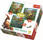 PUZZLE TREFL 3IN1 LUMEA EXTRAORDINARA A DINOZAURILOR, TREFL 3IN1