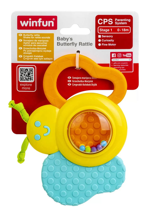 WINFUN ZORNAITOARE FLUTURAS CU JUCARIE DE DENTITIE, WINFUN