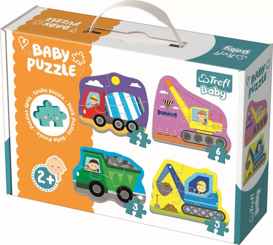 PUZZLE TREFL BABY CLASIC UTILAJE LA TREABA 18 PIESE, TREFL BABY