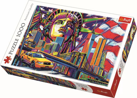 PUZZLE TREFL 1000 NEW YORK IN CULORI, TREFL 1000P