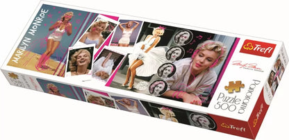 PUZZLE TREFL PANORAMA 500 COLAJ MARILYN MONROE, TREFL 500P