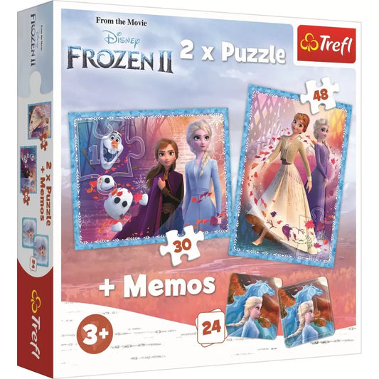 PUZZLE TREFL 2IN1 MEMO FROZEN2 TINUTUL MISTERIOS, TREFL 2IN1