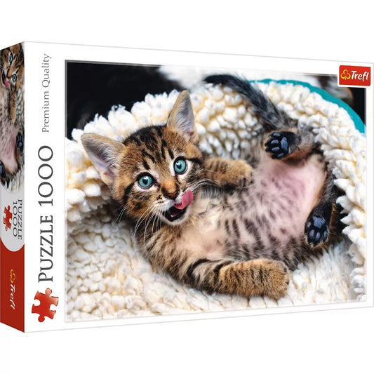 PUZZLE TREFL 1000 PISICUTA VESELA, TREFL 1000P