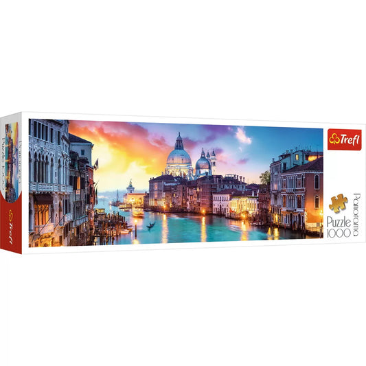 PUZZLE TREFL 1000 PANORAMA CANAL GRANDE VENETIA, TREFL 1000P