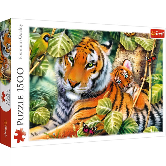 PUZZLE TREFL 1500 TIGRI BENGALEZI IN PADUREA TROPICALA, TREFL 1500P