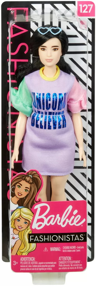 PAPUSA BARBIE FASHIONISTA CU ROCHITA UNICORN BELIEVER, BARBIE - FASHIONISTAS
